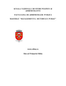 Analiza site-ului Primăriei Sibiu - Pagina 1