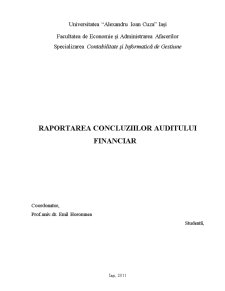 Raportarea Concluziilor Auditului Financiar - Pagina 1
