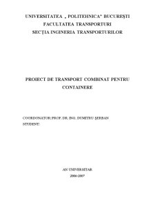 Proiect de Transport Combinat Pentru Containere - Pagina 1