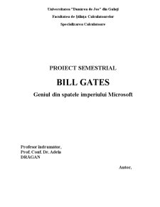 Bill Gates - geniul din spatele imperiului Microsoft - Pagina 1