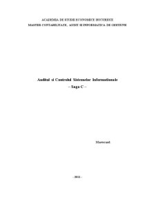 Proiect auditul și controlul sistemelor informaționale - Saga C - Pagina 1
