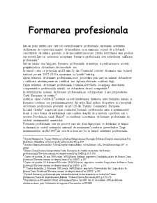 Formarea profesională - Pagina 1