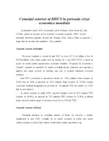 Comerțul Exterior al BRICS în Perioada Crizei Economice Mondiale - Pagina 1