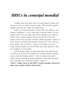 BRICs în Comerțul Mondial - Pagina 1