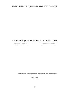Analiză și Diagnostic Financiar - Pagina 1
