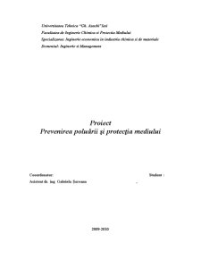 Prevenirea Poluării și Protecția Mediului - Pagina 1