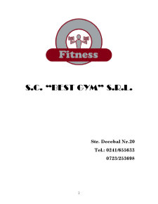 Plan de Afaceri - SC Best Gym SRL - Pagina 2