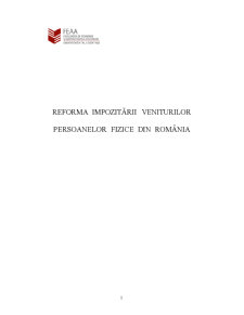 Reforma impozitării veniturilor - persoanelor fizice din România - Pagina 1