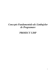 Proiect Concepte Fundamentale ale Limbajelor de Programare - Pagina 1