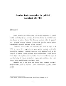 Analiza Instrumentelor de Politică Monetară ale FED - Pagina 2