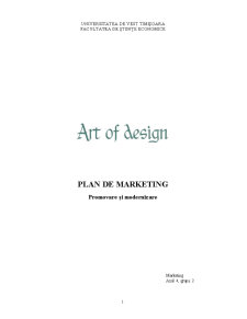 Plan de Marketing - SC Art of Design SA - Pagina 1