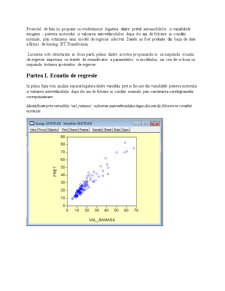 Eviews - ecuația de regresie, testarea parametrilor și testarea ipotezelor de regresie - Pagina 1