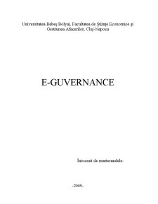 Guvernarea electronică - Pagina 1