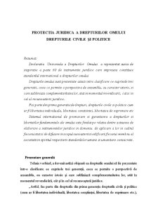 Protectia Juridica a Drepturilor Omului - Pagina 1