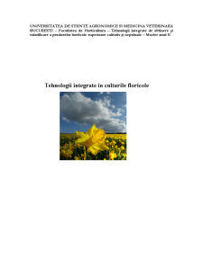 Tehnologii integrate în floricultură - Pagina 1