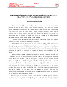 Paralelism între Comunicarea Umană și Comunicarea Didactică din Învățământul Românesc - Pagina 3