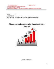 Managementul Personalului Didactic de Către Director - Pagina 1