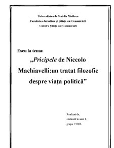 Principele de Niccolo Machiavelli - Pagina 1