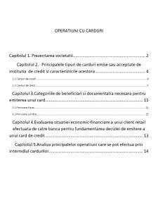 Practică finanțe și bănci - operațiuni cu carduri - Pagina 1