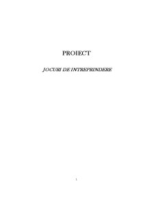 Proiect la jocuri de întreprindere - dimensionarea întreprinderii - Pagina 1