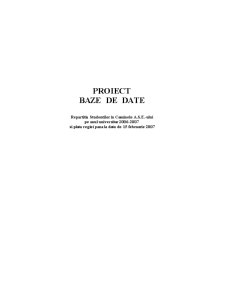 Proiect Baze de Date (Oracle) - Pagina 1