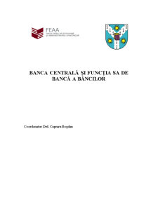 Banca Centrală și Funcția Sa de Bancă a Băncilor - Pagina 1