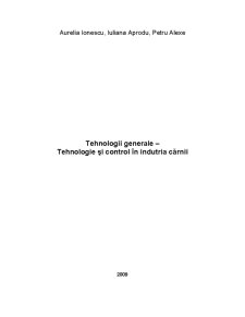 Tehnologii Generale - Tehnologie și Control în Indutria Cărnii - Pagina 1