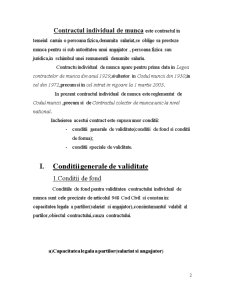 Condiții obligatorii de validitate ale contractului individual de muncă - Pagina 2