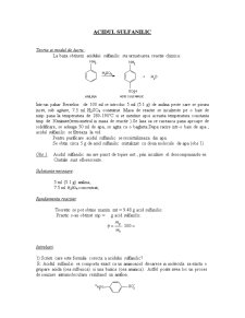 Acidul Sulfanilic - Pagina 1
