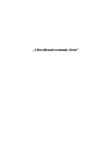 Liberalismul Economic Clasic - Pagina 1