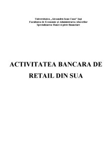 Activitatea bancară de retail din SUA - Pagina 1