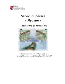 Servicii Funerare - Heaven - Cercetare de Marketing - Pagina 1