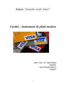 Cardul - Instrument de Plată Modern - Pagina 1