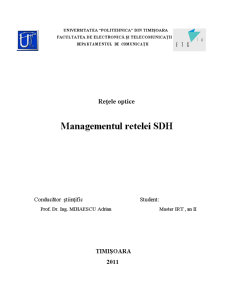 Managementul rețelei SDH - Pagina 1