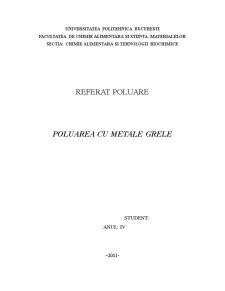 Poluarea cu Metale Grele - Pagina 1