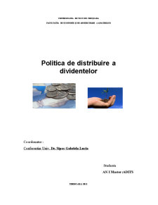 Politica de distribuire a dividentelor - Pagina 1