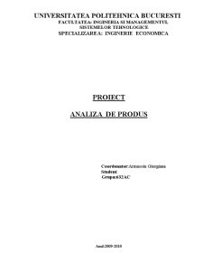 Proiect - Analiza de Produs - Pagina 1