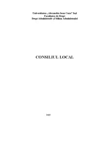 Consiliul Local - Pagina 1