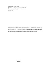 Identificarea Mediului Organizațional Extern de Sarcină și Evaluarea Relațiilor Organizației Centrului de Prevenire Evaluare și Consilere Antidrog al Judetului Cluj - Pagina 1