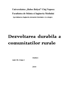 Dezvoltarea durabilă a comunităților rurale - Pagina 1