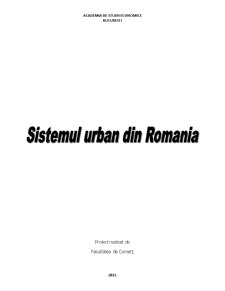 Sistemul Urban din România - Pagina 1