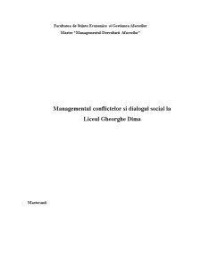 Managementul Conflictelor și Dialogul Social - Pagina 1