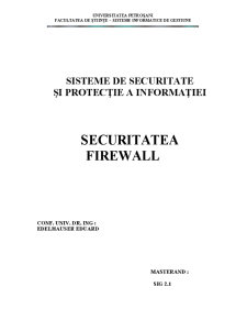 Securitatea Firewall - Pagina 1