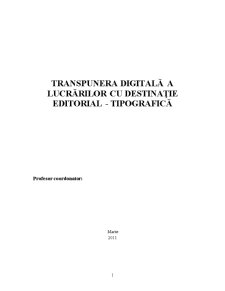 Transpunerea digitală a lucrărilor cu destinație editorial-tipografică - Pagina 1