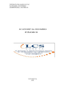 Analiza economico-financiară a firmei SC LCS Conf SA Cluj-Napoca - Pagina 1