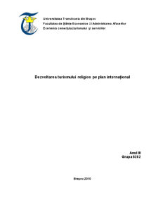 Dezvoltarea Turismului Religios pe Plan Internațional - Pagina 1