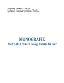 Monografie contabilă - Asociația Tinerii Ecologi Români din Iași - Pagina 1