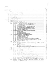 Proiectarea și Implementarea Sistemului de Siguranță a Alimentului Conform Principiilor HACCP - Pagina 2