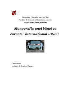 Monografia unei bănci cu caracter internațional - HSBC - Pagina 1