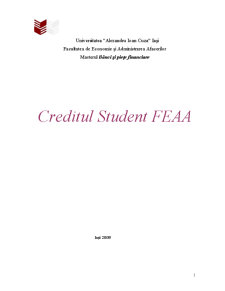 Creditul Student FEAA - Pagina 1